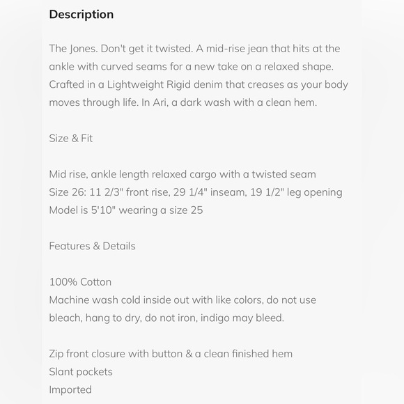 Rag+Bone Jones jeans size 6 - Picture 4 of 8